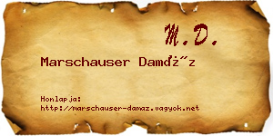 Marschauser Damáz névjegykártya